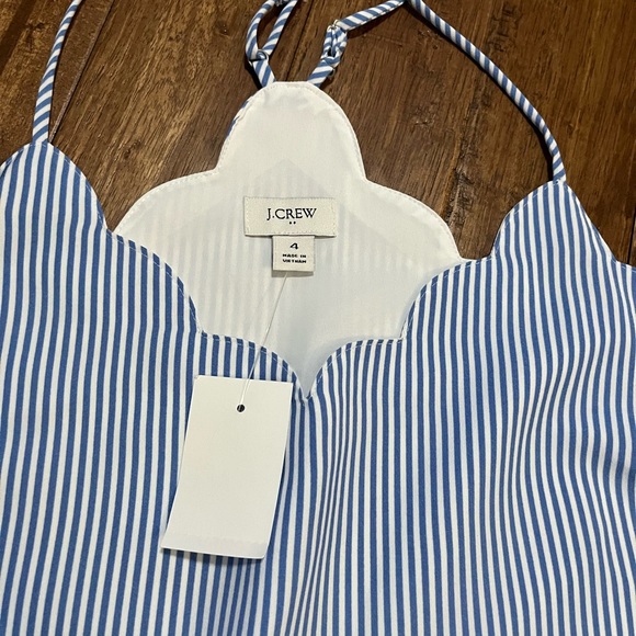 J Crew Pinstripe Cami Size 4 NWT - Picture 2 of 6